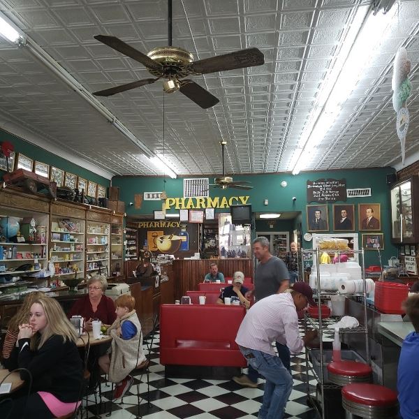 Borroums Drug Store in Fulton TN est. 1865 during the Civil war is still run by the same family.