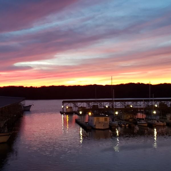 Sunset at Columbus Marina, MS.