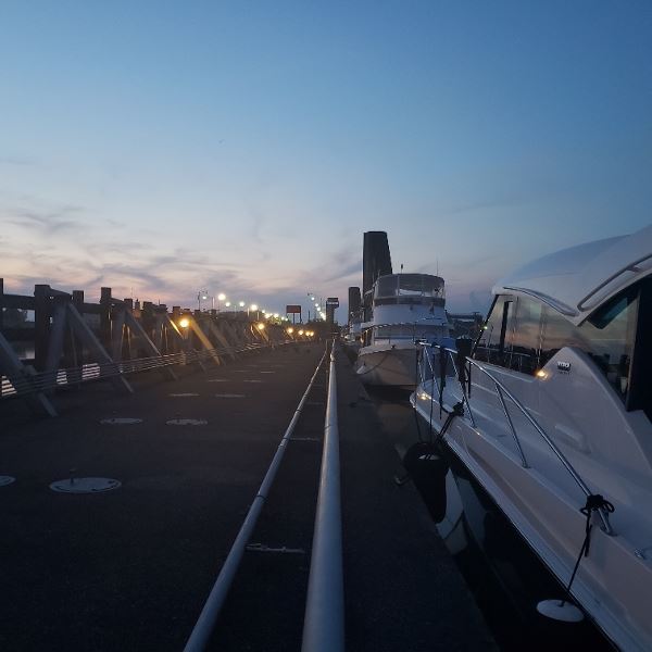 Tie up to a lock wall for the night with 6 other loopers in the Kaskaskia river